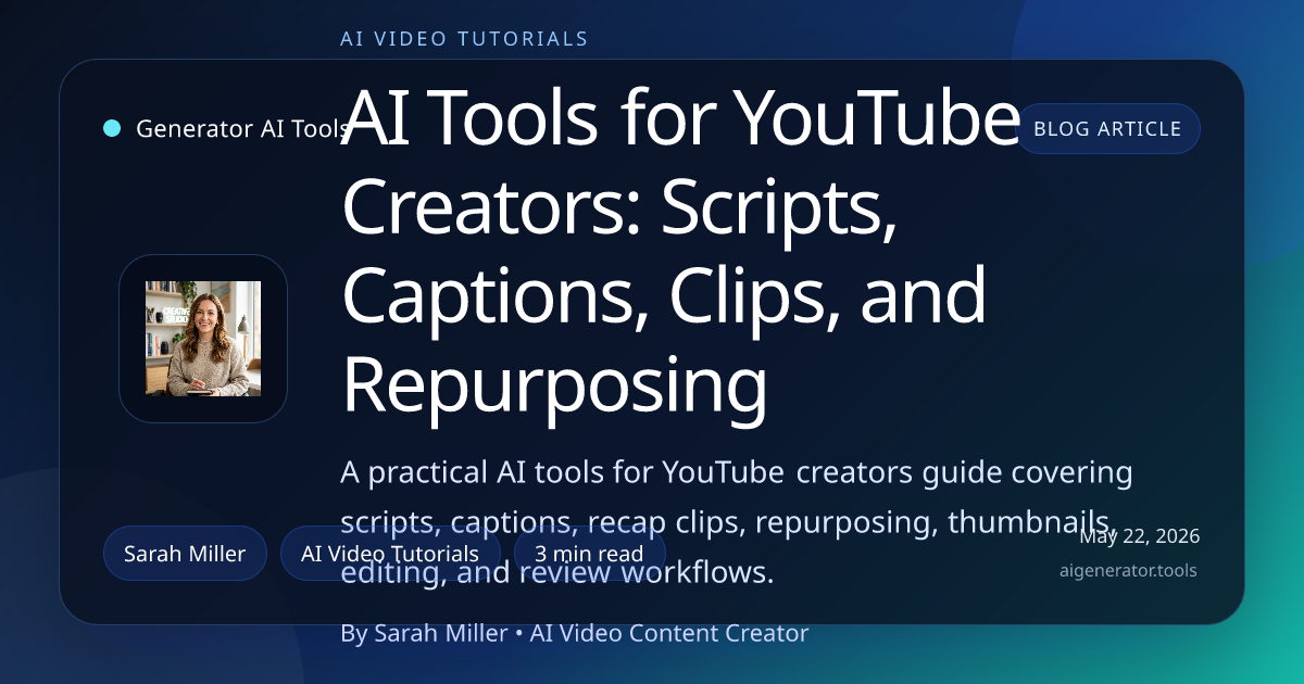 Byscripts Tools AI Tools for YouTube Creators: Scripts, Captions, Clips