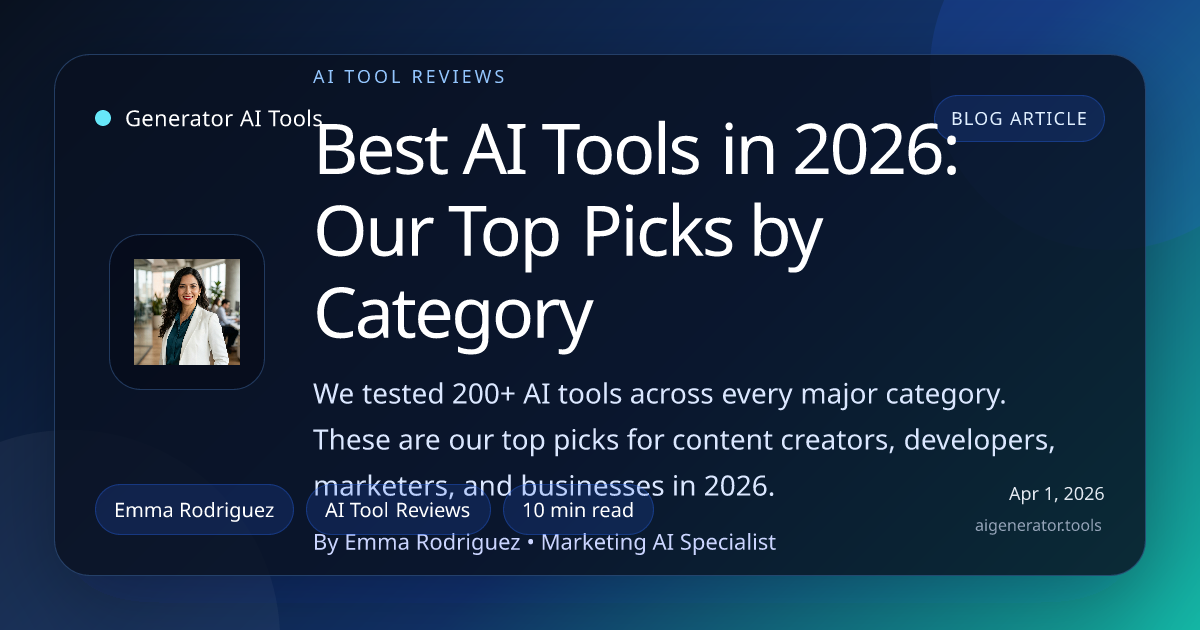 Best AI Tools in 2026: Our Top Picks by Category