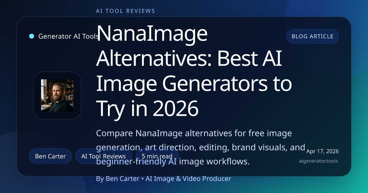 NanaImage Alternatives: Best AI Image Generators to Try in 2026