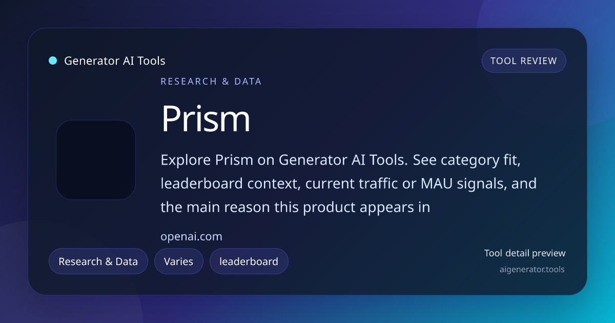 Prism AI Research Tool Review | Generator AI Tools