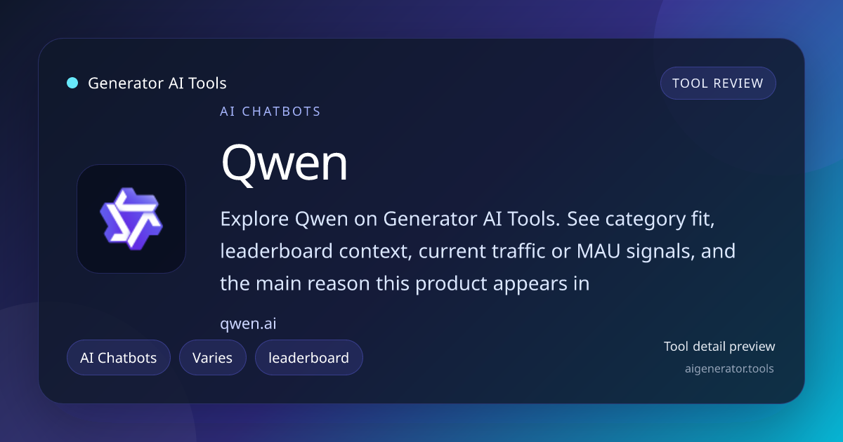 Qwen AI Chatbot Review | Generator AI Tools