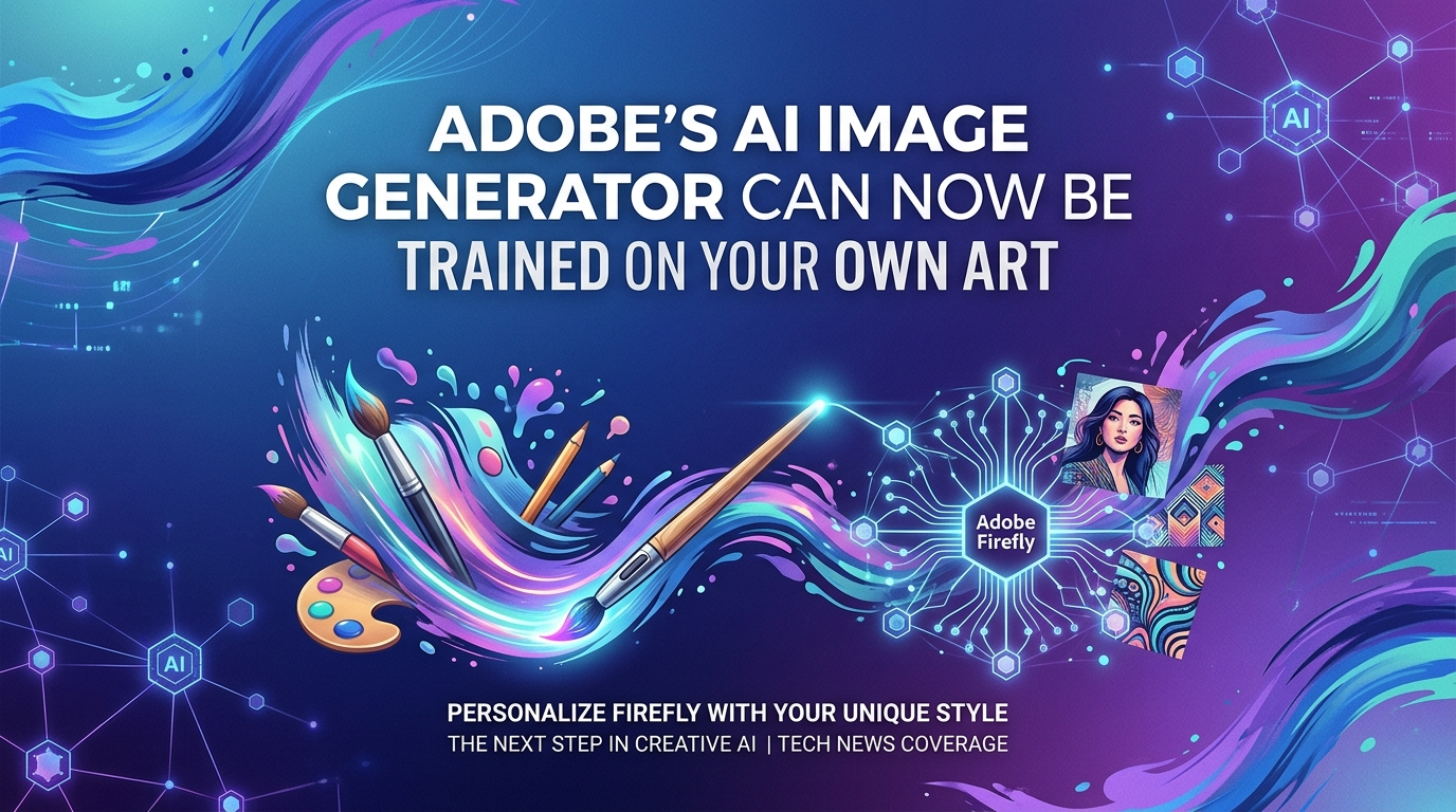 Adobe's AI image generator can now be trained on your own art news cover image