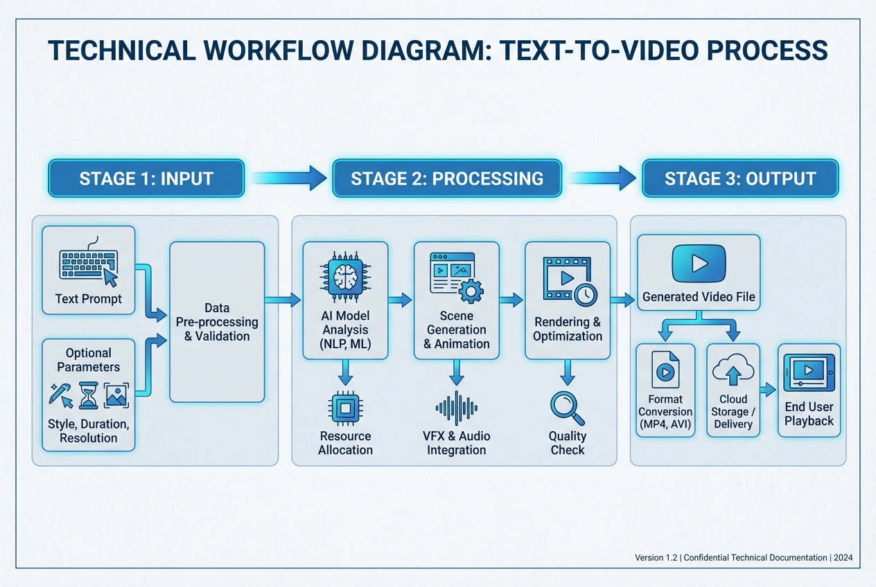How Does Text-to-Video AI Work? - 工作原理