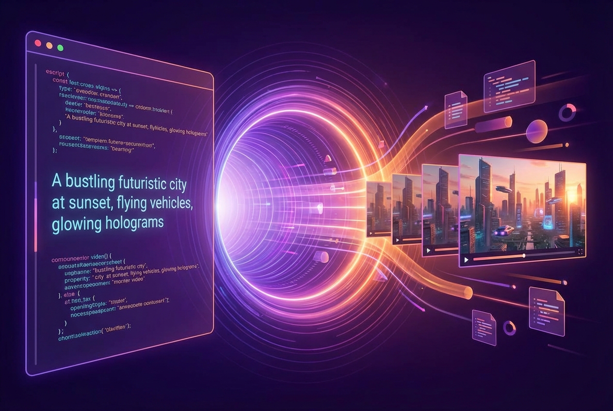 Text-to-Video AI: How It Works & Best Tools in 2026 blog cover illustration