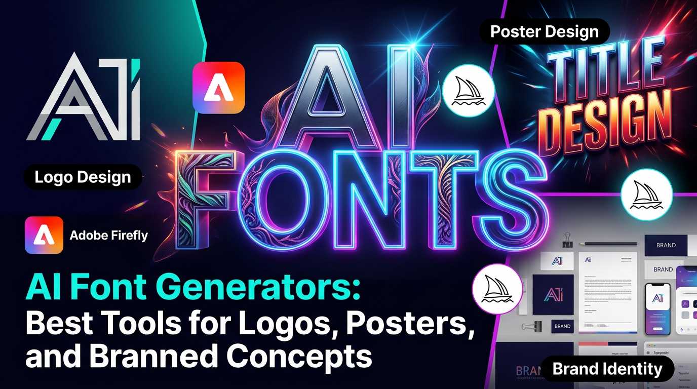 AI Font Generators: Best Tools for Logos, Posters, and Brand Concepts blog cover illustration