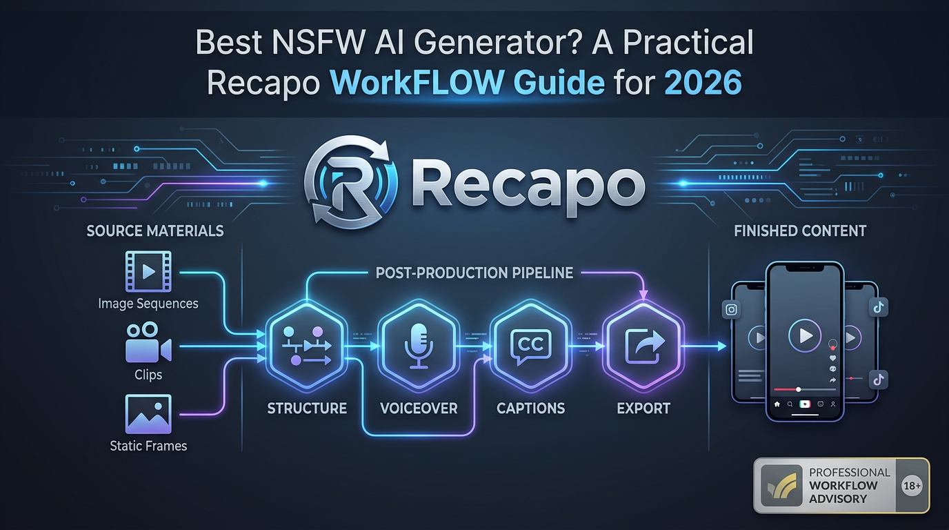 Best NSFW AI Generator? A Practical Recapo Workflow Guide for 2026 blog cover illustration
