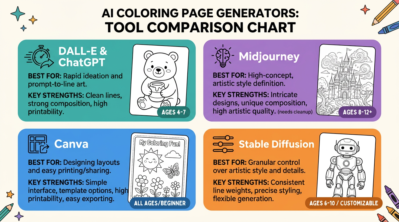 Useful tools to test - Recommended tool comparison for AI coloring page workflows