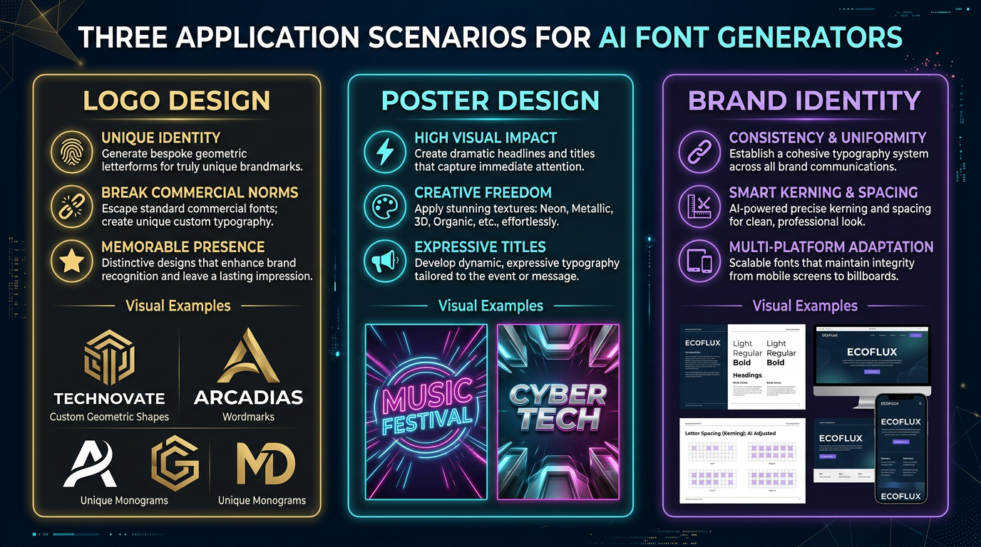 Best use cases - Three practical use cases for AI font generators