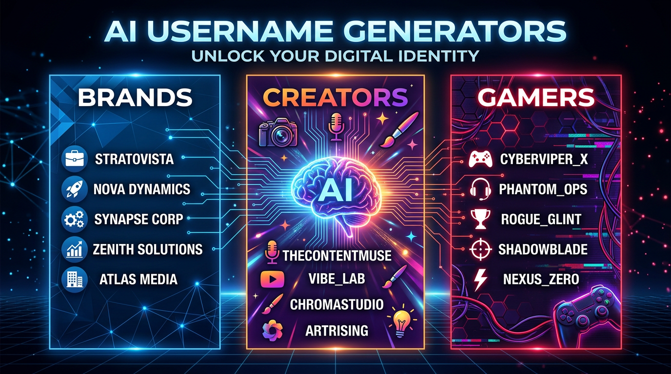 AI Username Generators: Best for Brands, Creators, and Gamers blog cover illustration