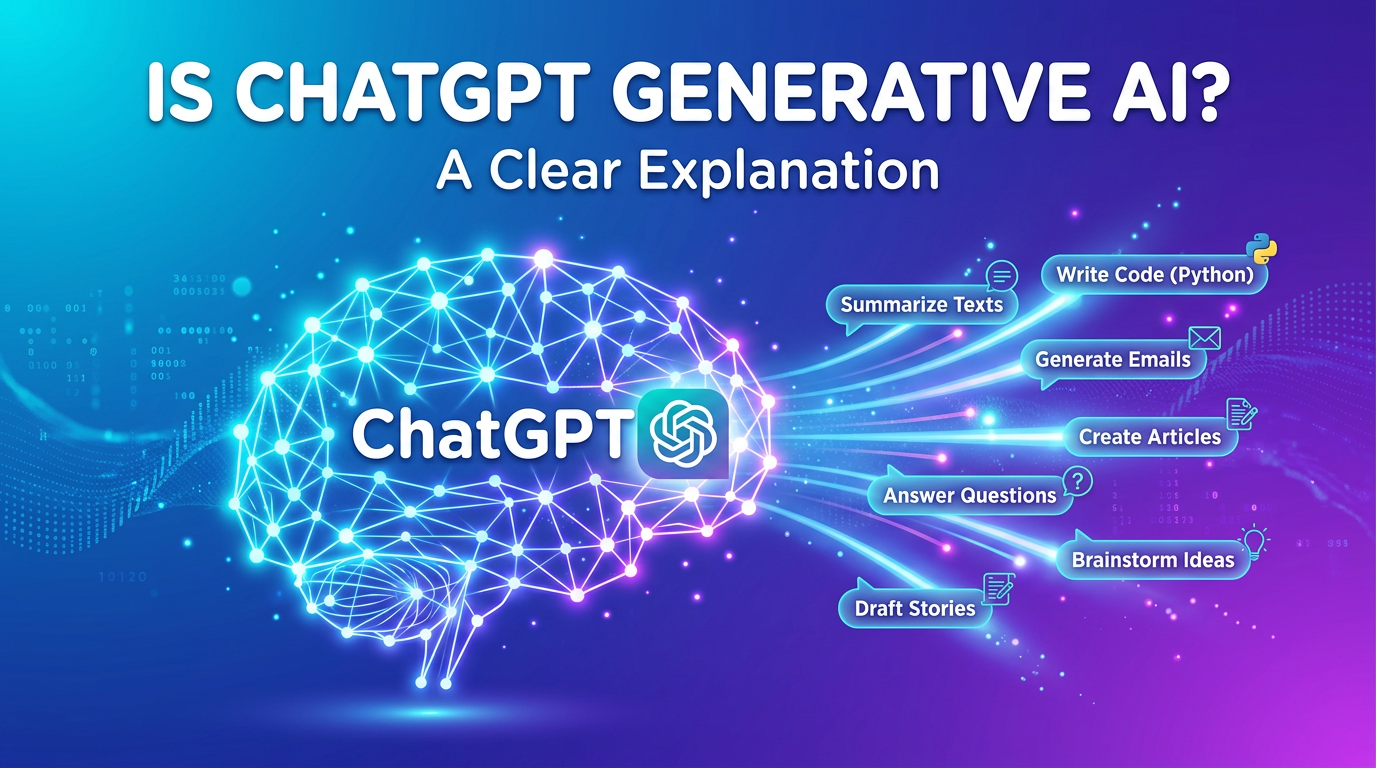 Is ChatGPT Generative AI? A Clear Explanation for Beginners blog cover illustration