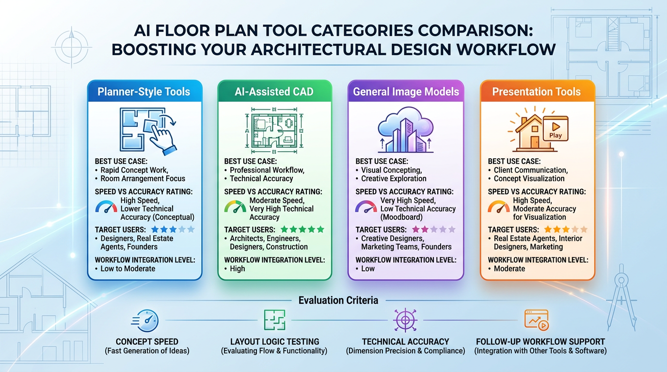 Tools worth comparing - Tool categories for fast floor plan concepting