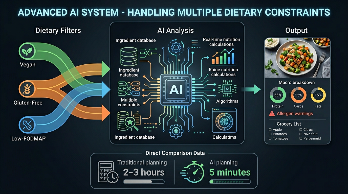 What matters in a recipe tool - Constraint-handling examples for AI recipe generators