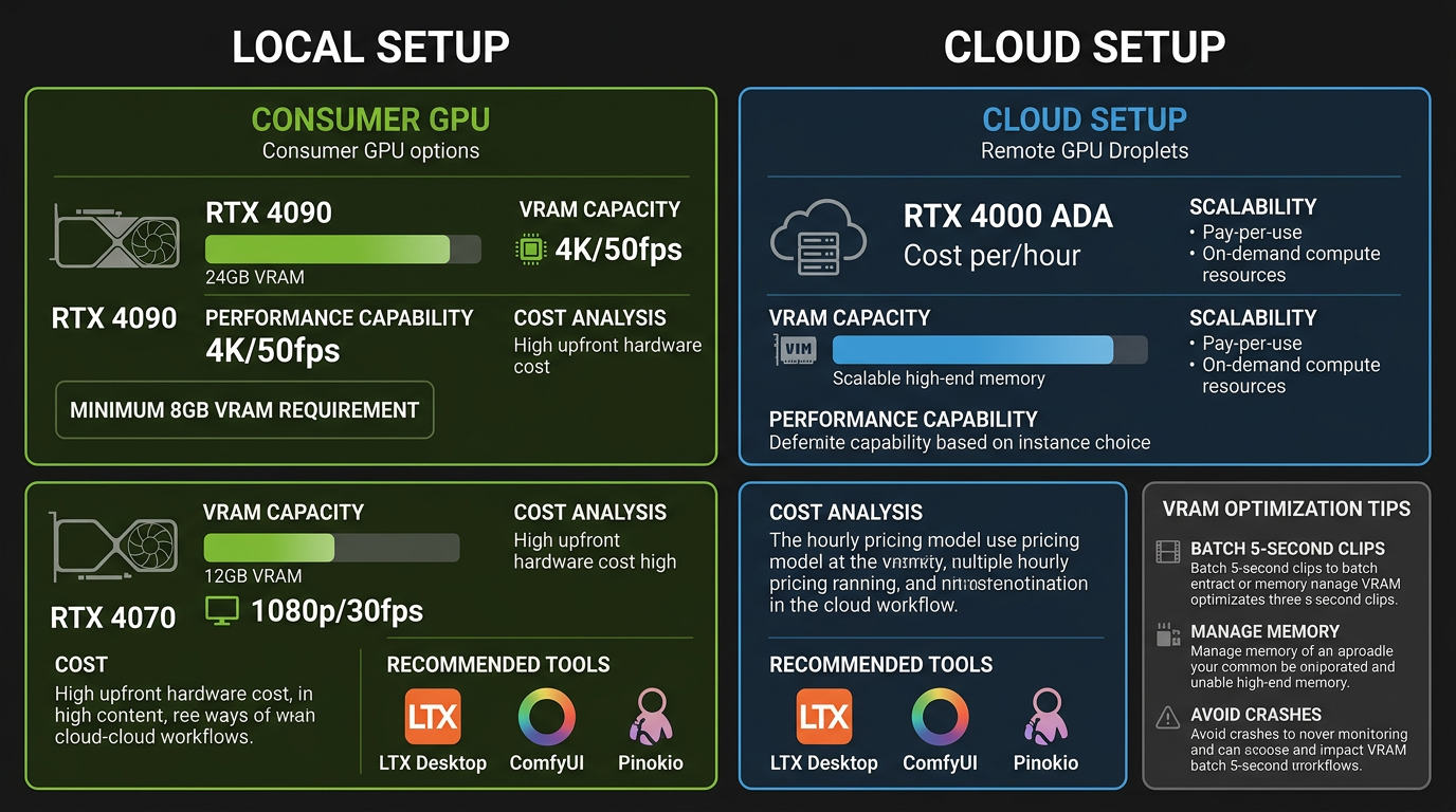 A practical baseline setup - Hardware comparison for a practical AI video generation setup
