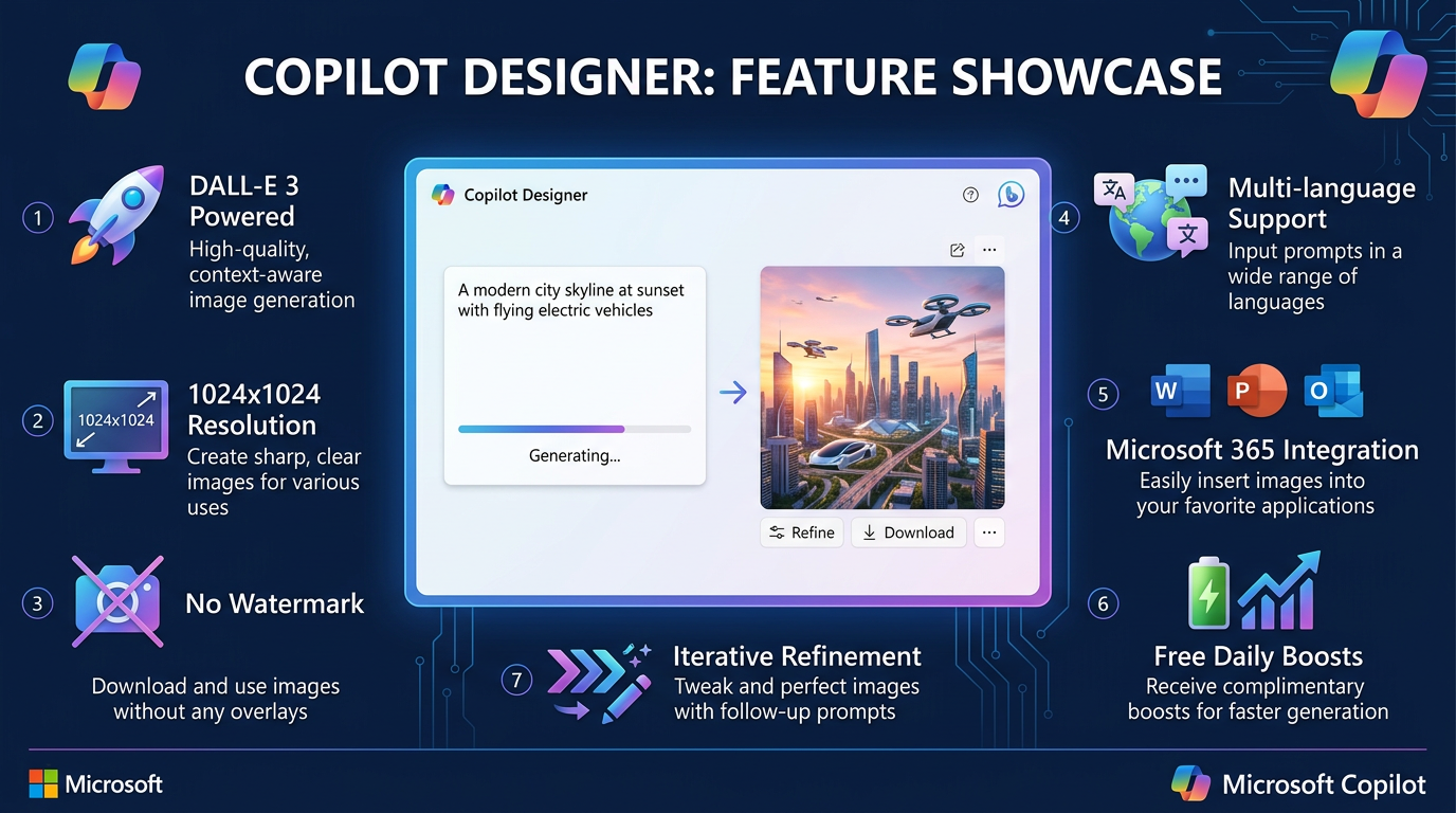 What it does well - Core features and strengths in Copilot AI Image Generator