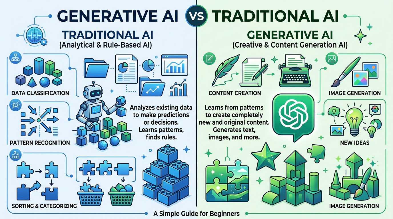 Why the distinction matters - Generative AI compared with traditional software behavior