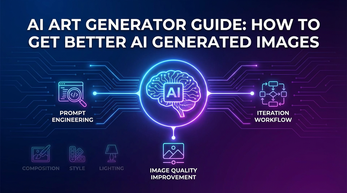 AI Art Generator Guide: How to Get Better AI Generated Images blog cover illustration