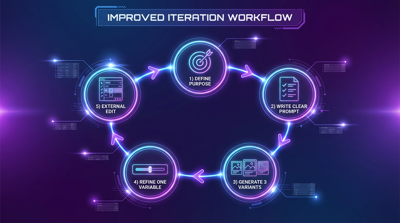 A better iteration workflow - A cleaner iteration workflow for improving AI generated images