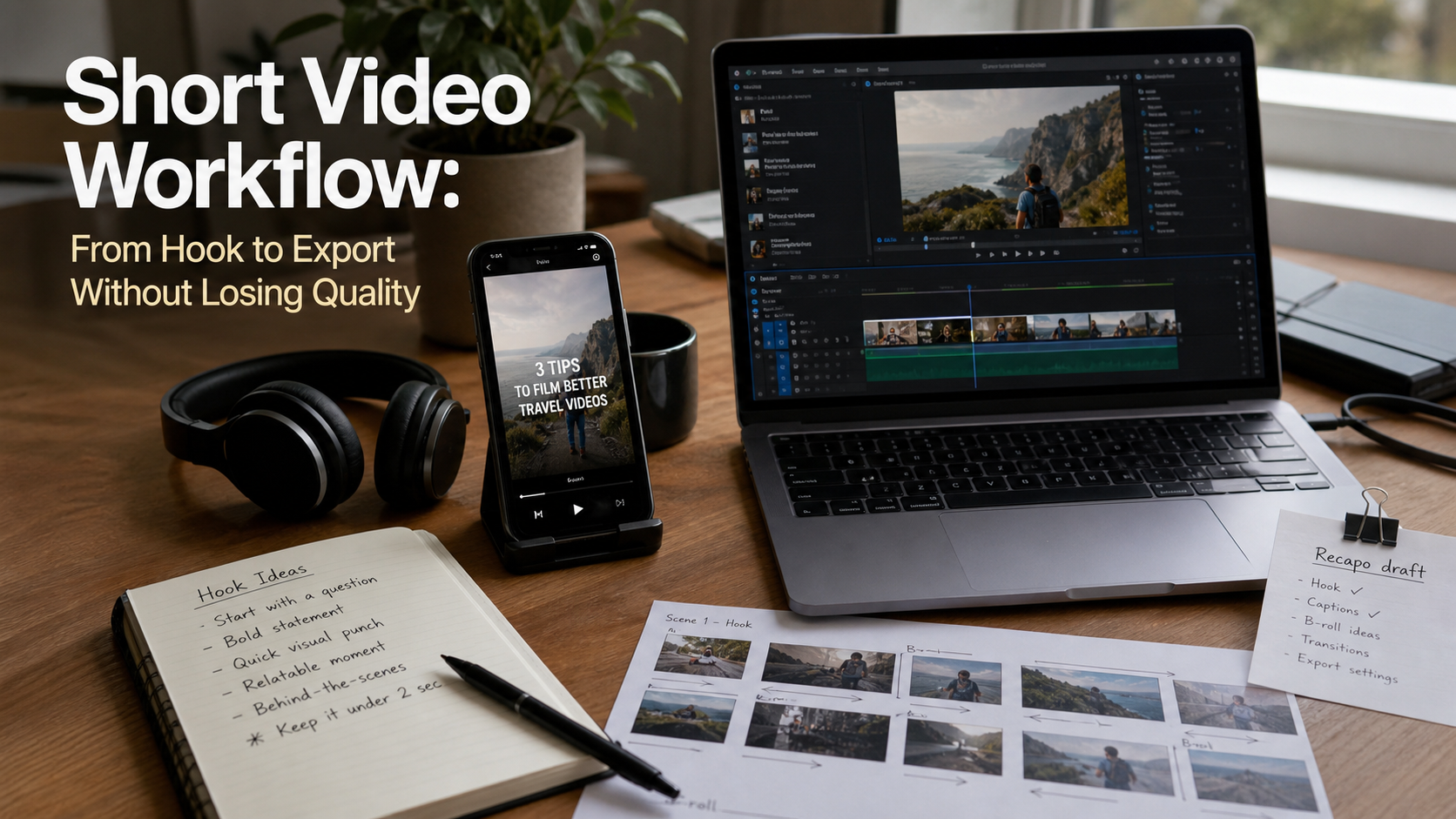 Short Video Workflow: From Hook to Export Without Losing Quality blog cover illustration