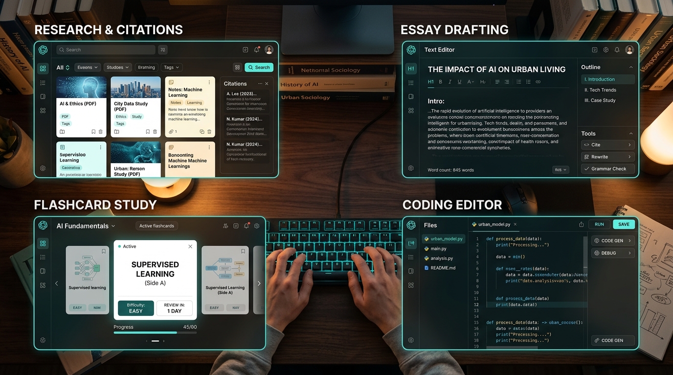 Best AI Tools for Students in 2026: Research, Writing, Study, and Coding blog cover illustration