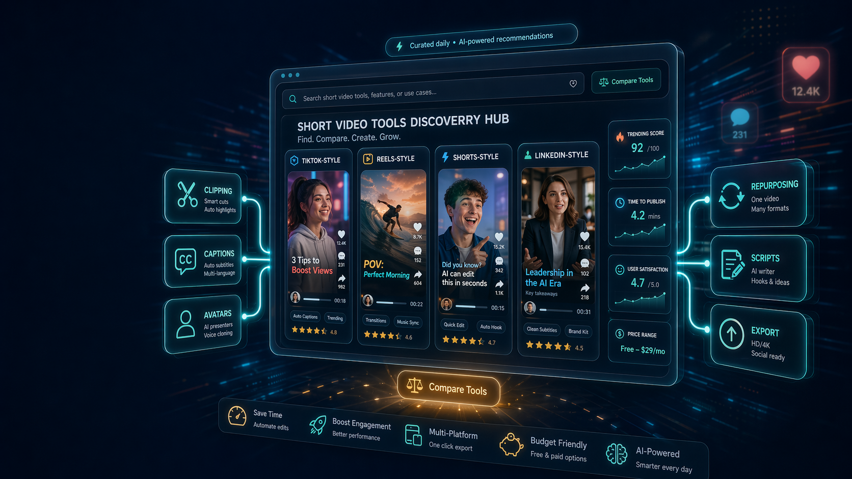 Short Video Tools: The Best Way to Find and Compare AI Options blog cover illustration